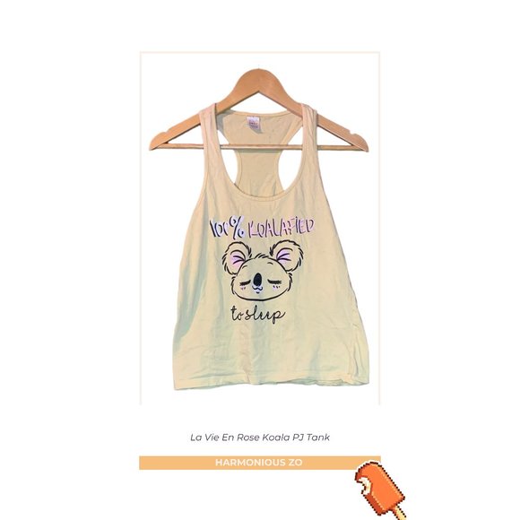 La Vie En Rose Koala PJ Tank - Picture 1 of 2